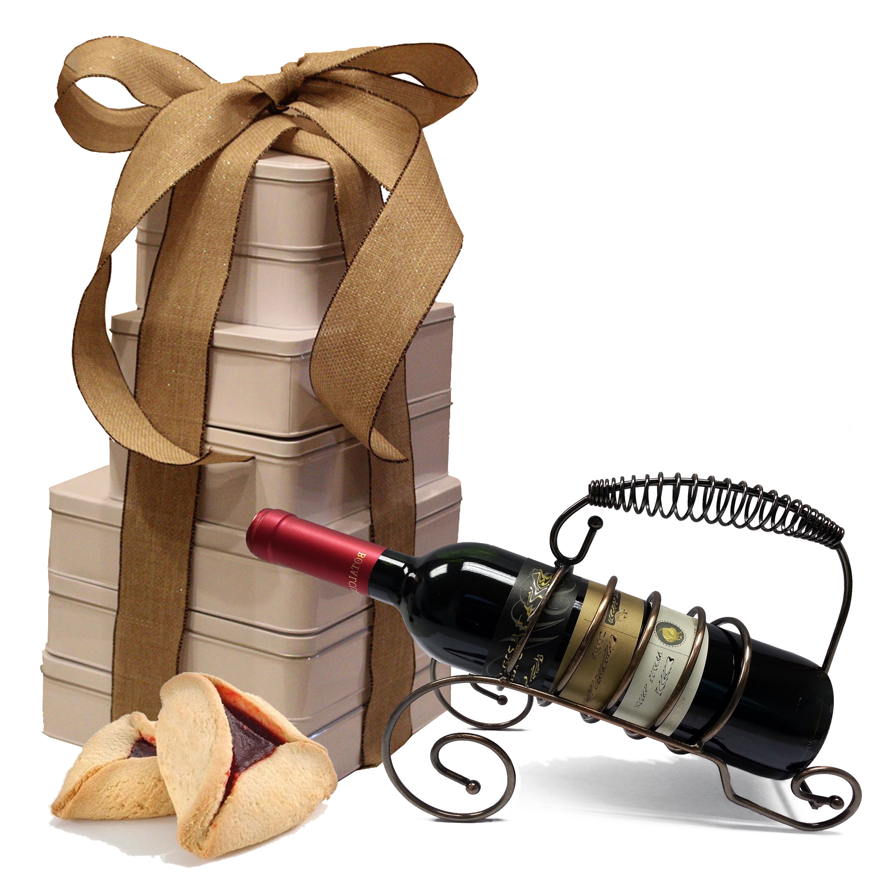 7 Tier Gift tins with Wine Stand and Wine