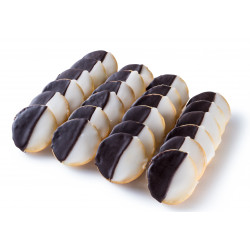 24 Fresh Baked Cookies In Traditional Black & White | Pick your choice of Frosting Color
